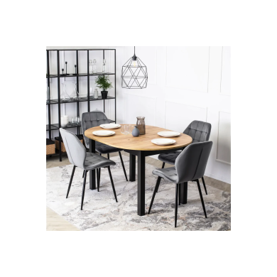 Обідній комплект меблів Mebel Elit HARRY LUCKY | Дуб крафт / Чорний / Сірий HARRY/DC/CZ/S/LUCKY/P/V/Z4/K фото - 14