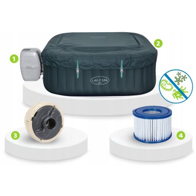 Джакузи Bestway LAY-Z-SPA IBIZA AIRJET 180х180x66 см Черный BES60015 фото - 2