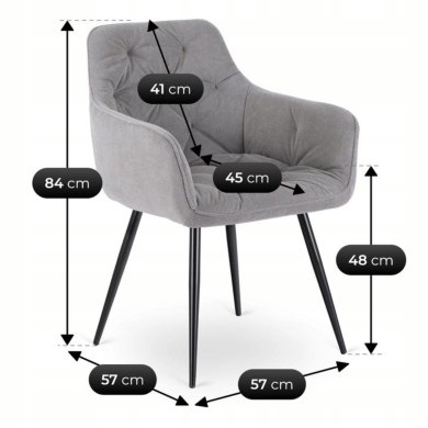 Обеденный стул Mebel Elit MODESTO Серый ME.MODESTO/P/CZ/T/K фото - 6