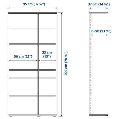 IKEA Стеллаж VIHALS Белый (ИКЕА ВИХАЛС) 70483274 фото - 3