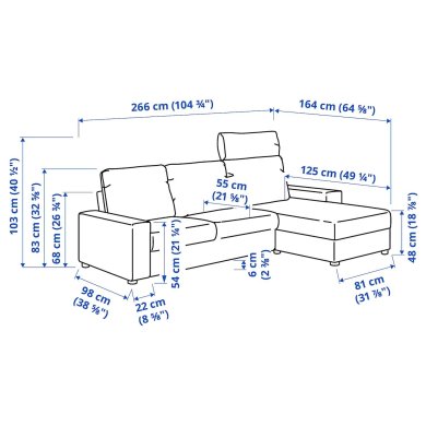 IKEA VIMLE (ИКЕА ВИМЛЕ) 69401302 фото - 3