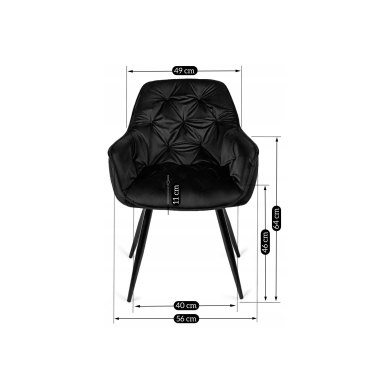 Обідній стілець Mebel Elit POLA Чорний ME.POLA/CZ/V/K фото - 3