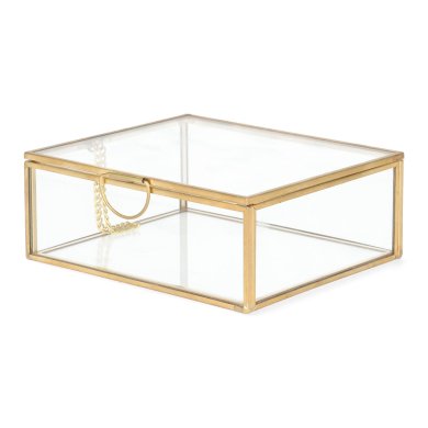 Шкатулка Homla GRAZIA 13x11x5 см | Золотой / Прозрачный 163138