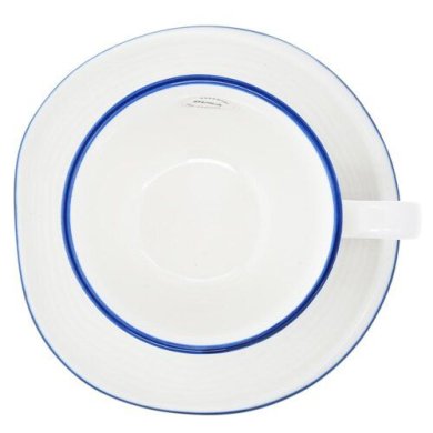 Чашка з блюдцем Duka Krog 420 мл | Білий/Синій 1218150 фото - 3