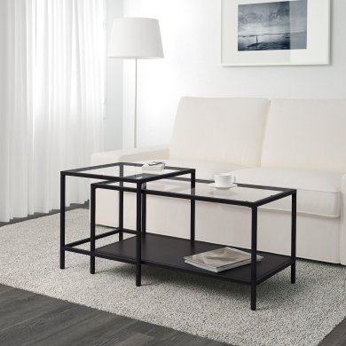 IKEA Комплект журнальных столов VITTSJO 2 шт Черный (ИКЕА ВИТШО) 80215332 фото - 18