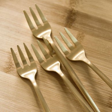 Набір десертних виделок Homla NOIA 4 шт Золотий 228065 фото - 4