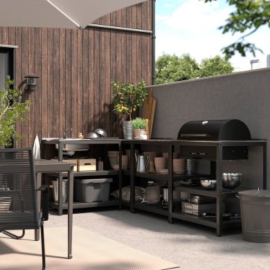 Вугільний гриль з кухонною мийкою GRILLSKAR Чорний - 7 IKEA Вугільний гриль з кухонною мийкою GRILLSKAR Чорний (ИКЕА ГРИЛЬСКАР) 99496445 фото - 7
