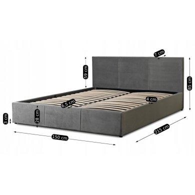 Ліжко Mebel Elit ALISSON 140x200 см Сірий ME.ALISSON/140/P/V/LOZZPOJ фото - 11