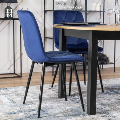 Обеденный комплект мебели Mebel Elit HARRY ROBIN | Дуб ривьера / Черный / Синий HARRY/DR/CZ/S/ROBIN/GR/V/Z4/K фото - 5