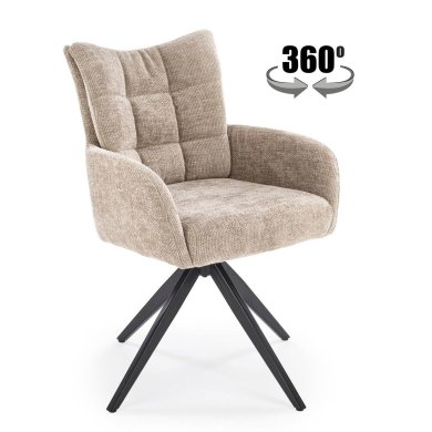 Обідній стілець поворотний Halmar K540 Бежевий V-CH-K/540-KR-BEŻOWY