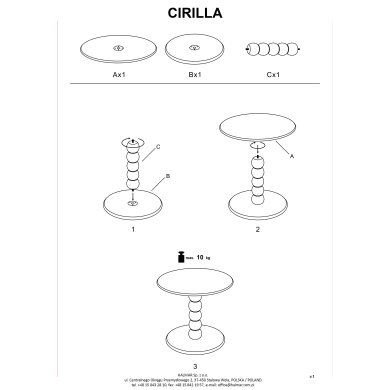 Журнальний стіл Halmar CIRILLA Білий V-CH-CIRILLA-LAW-BIAŁY фото - 7