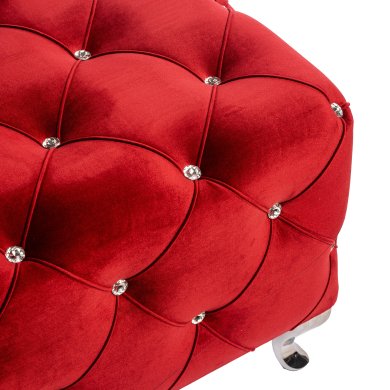 Скамья Signal Hestia Velvet | Бордовый / Серебристый (Bluvel 59) HESTIAV59S-P фото - 3