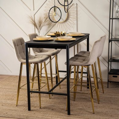 Барный стул Mebel Elit ARIEL Welur Бежевый - 6 Барный стул Mebel Elit ARIEL Welur Бежевый ME.ARIEL/EC/ZL/V/H фото - 6