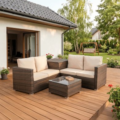 Комплект садових меблів Mebel Elit NEGRO Коричневий ME.NEGRO/BR/RT/OGR/ZES фото - 10