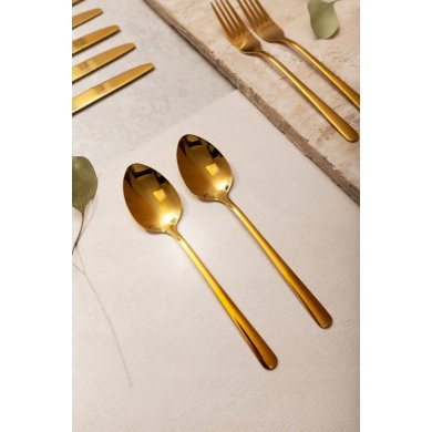 Набір столових приборів Homla Lugano Homla 24 шт. | Золотий - 12 Набір столових приборів Homla Lugano Homla 24 шт. | Золотий 215816 фото - 12