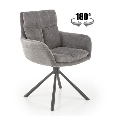 Обідній стілець поворотний Halmar K495 Попелястий V-CH-K/495-KR-POPIELATY