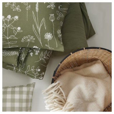 IKEA Плед KLIPPOXEL 130х170 см Кремовий (ИКЕА КЛИППОКСЕЛЬ) 70584621 фото - 5