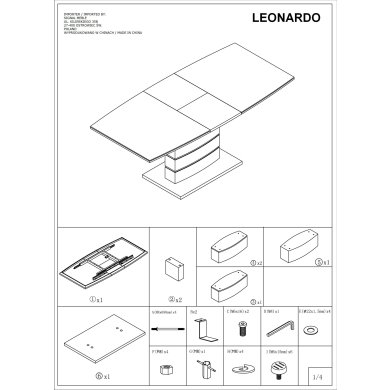Раскладной обеденный стол Signal LEONARDO Дуб LEONARDODD140 фото - 6
