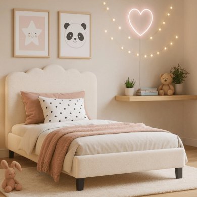 Кровать Mebel Elit CRATER Boucle 120x200 см Кремовый ME.CRATER/120/KR/TB/LOZ