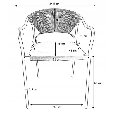 Садовый стул Kontrast PORTO Бежевый - 14 Садовый стул Kontrast PORTO Бежевый 5.03.212689 фото - 14