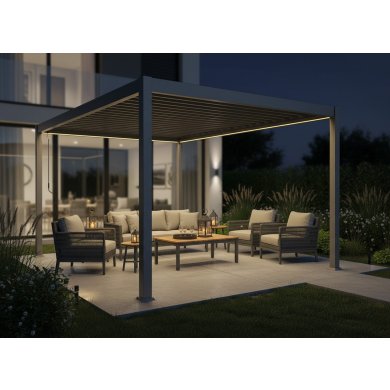 Пергола з LED підсвіткою Garden Line 4x3 м Антрацит RIT1446 фото - 5