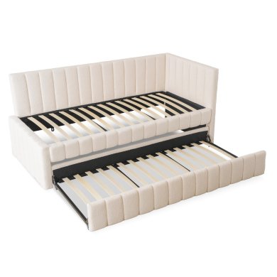 Раскладная кушетка Mebel Elit VILLEMO Boucle 90x200 см Кремовый ME.VILLEMO/90/90/KR/TB/LOZWYS фото - 4