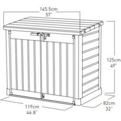 Садовый шкаф Keter STORE IT OUT MAX 1200 л Бежевый 230438 фото - 8