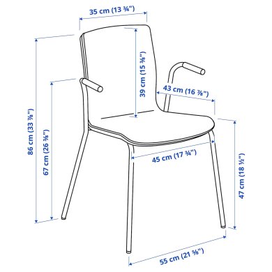 Офісне крісло LAKTARE Дерево - 12 IKEA Офісне крісло LAKTARE Дерево (ИКЕА ЛАКТАРА) 09503191 фото - 12