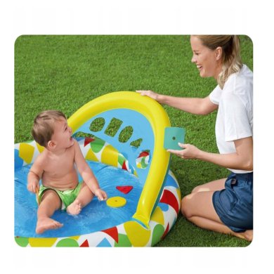 Надувний дитячий басейн Bestway 52378 120х117х46 см Принт - 3 Надувний дитячий басейн Bestway 52378 120х117х46 см Принт BES52378 фото - 3