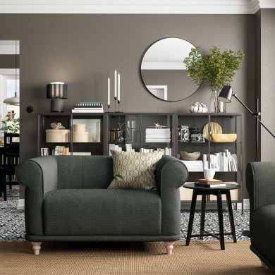 IKEA Крісло м'яке VISKAFORS Сірий (ИКЕА ВИСКАФОРС) 89443283 фото - 6