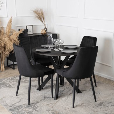 Обеденный стол Mebel Elit LAUREN 90 см Черный ME.LAUREN/CZ/CZ/S90 фото - 6