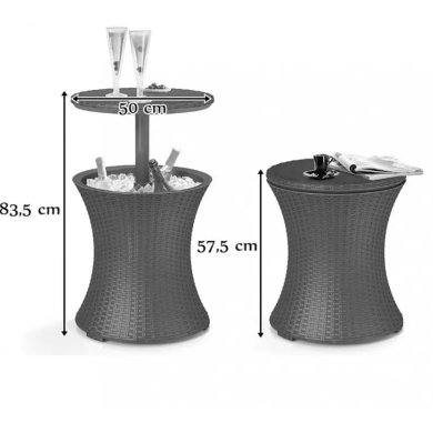Садовий стіл-бар Keter COOL BAR Графіт - 5 Садовий стіл-бар Keter COOL BAR Графіт 230903-1 фото - 5