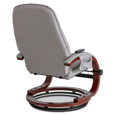 Кресло мягкое массажное с подставкой Mebel Elit CANO Серый ME.CANO/P/T/FW фото - 3