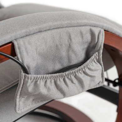 Кресло мягкое массажное с подставкой Mebel Elit CANO Серый ME.CANO/P/T/FW фото - 11