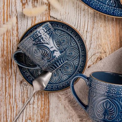 Десертна тарілка Homla INDIE 15 см Синій 222370 фото - 4