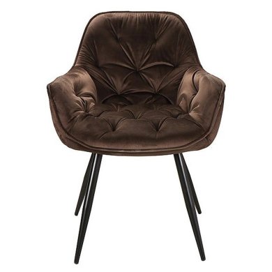 Обеденный стул Signal CHERRY Welur Темно-коричневый CHERRYVCBR фото - 3