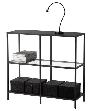 IKEA Стеллаж VITTSJO Черный (ИКЕА ВИТШО) 90305803 фото - 4