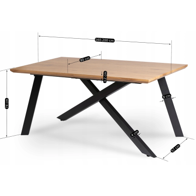 Розкладний обідній стіл Mebel Elit HAMILTON Дуб золотий - 13 Розкладний обідній стіл Mebel Elit HAMILTON Дуб золотий ME.HAMILTON/D/S фото - 13