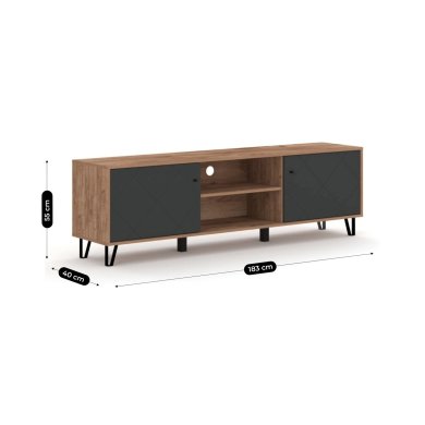 Тумба под ТВ Mebel Elit BACARDI Дуб крафт W.BILBAO/BL2/DC/GRAF/RTV фото - 6