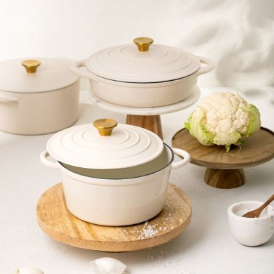 Каструля з кришкою Homla ANDREAS 4 л Бежевий 244314 фото - 6