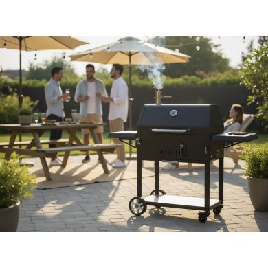 Угольный гриль с чугунной решеткой Garden Line VULCANO Черный BBQ5221 фото - 5