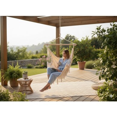Подвесное кресло-гамак Garden Line HAM3316 Бежевый HAM3316 фото - 8