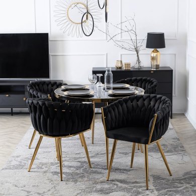 Обідній стілець Mebel Elit CAPI Welur Чорний ME.CAPI/CZ/ZL/V/K фото - 5