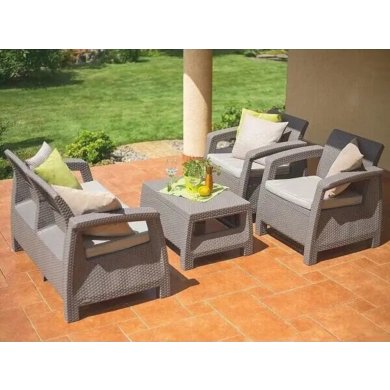 Комплект садовой мебели Keter CORFU Капучино 227640 фото - 3