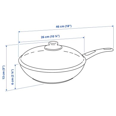 IKEA Сковорода з кришкою HEMLAGAD (ИКЕА HEMLAGAD) 40462517 фото - 10