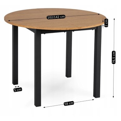 Розкладний обідній стіл Mebel Elit KANTE Дуб - 12 Розкладний обідній стіл Mebel Elit KANTE Дуб ME.KANTE/D/CZ/S фото - 12