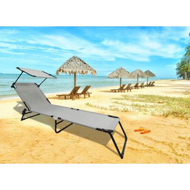 Складной шезлонг Kontrast RELAX Светло-серый 5.10.27409 фото - 3