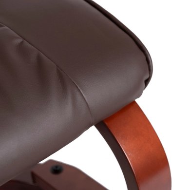 Кресло мягкое массажное с подставкой Mebel Elit CANO Коричневый ME.CANO/BR/E/FW фото - 8