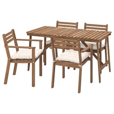 IKEA Комплект садових меблів ASKHOLMEN Дерево (ИКЕА АСХОЛЬМЕН) 09578252 фото - 2