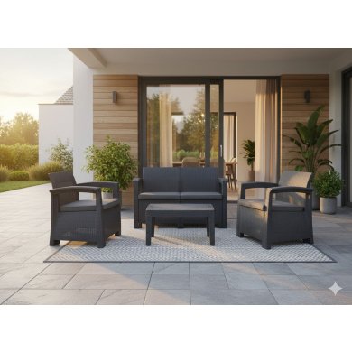 Комплект садових меблів Garden Line BART Антрацит ZUM6454 фото - 9